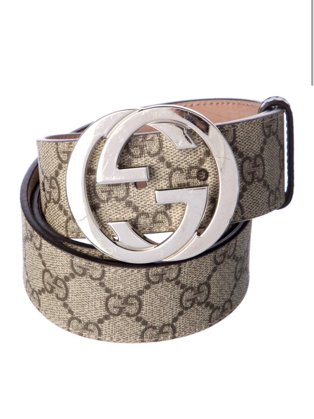 Gucci GG Supreme & Interlocking G Logo Belt